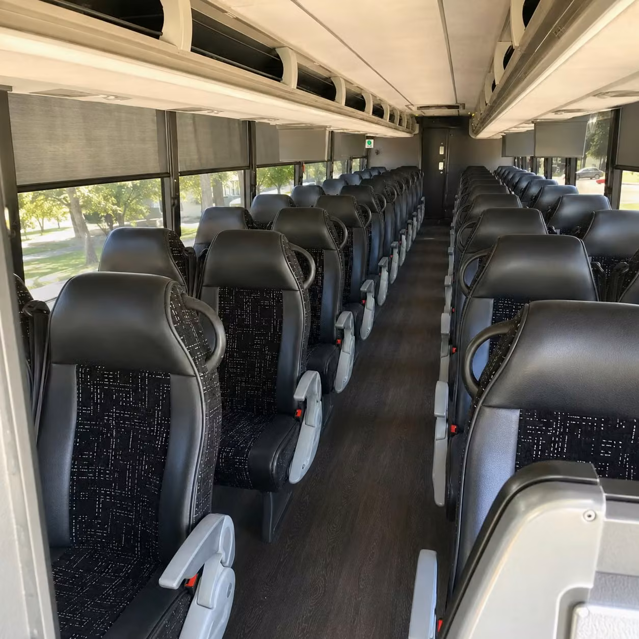 56 passenger charter bus inside