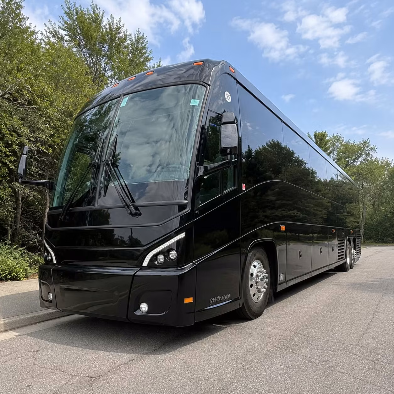 baltimore charter bus rental exterior